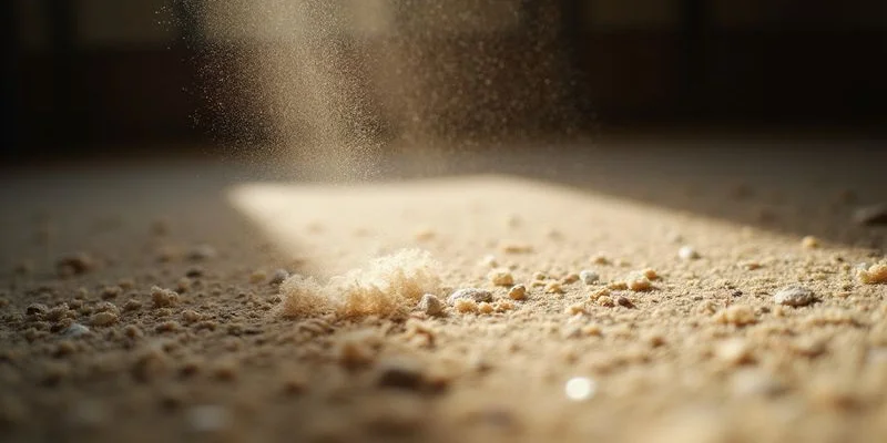 Mikroskopowy widok roztocza kurzu domowego — pajęczak bytujący w dywanach i tapicerce powodujący objawy alergiczne